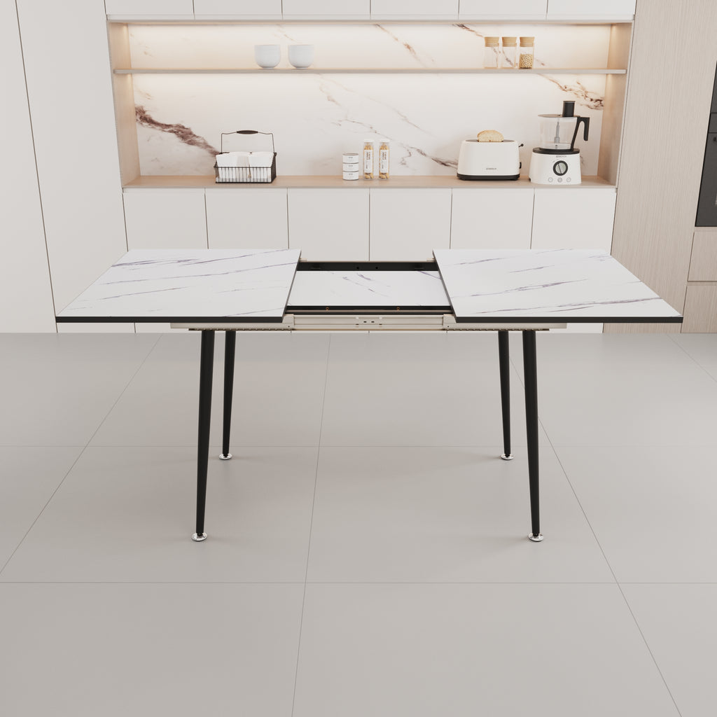47"-63" Extendable MDF Modern Dining Table and Chair Set