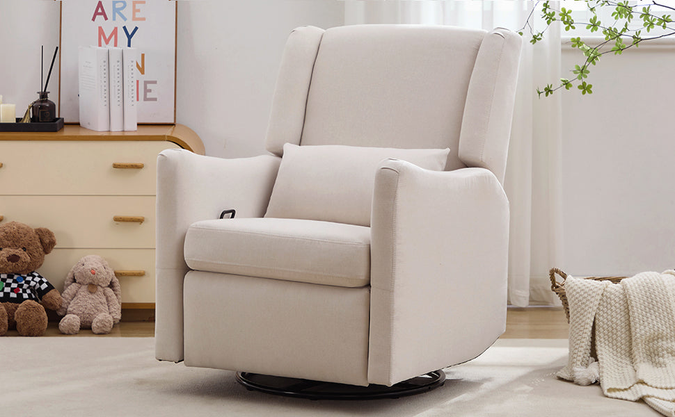 29.5" Wide Wingback Swivel Rocker Recliner Chair