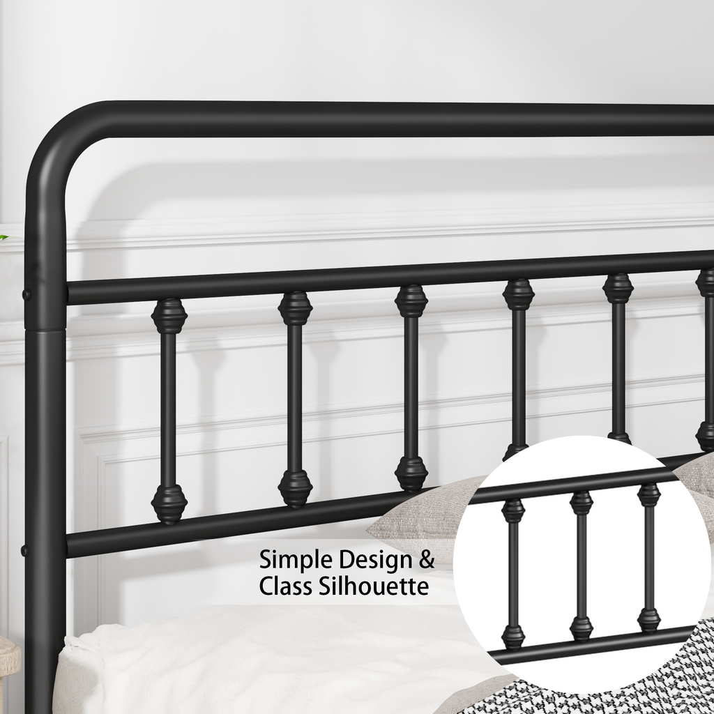Full Size Metal Bed Frame with Headboard