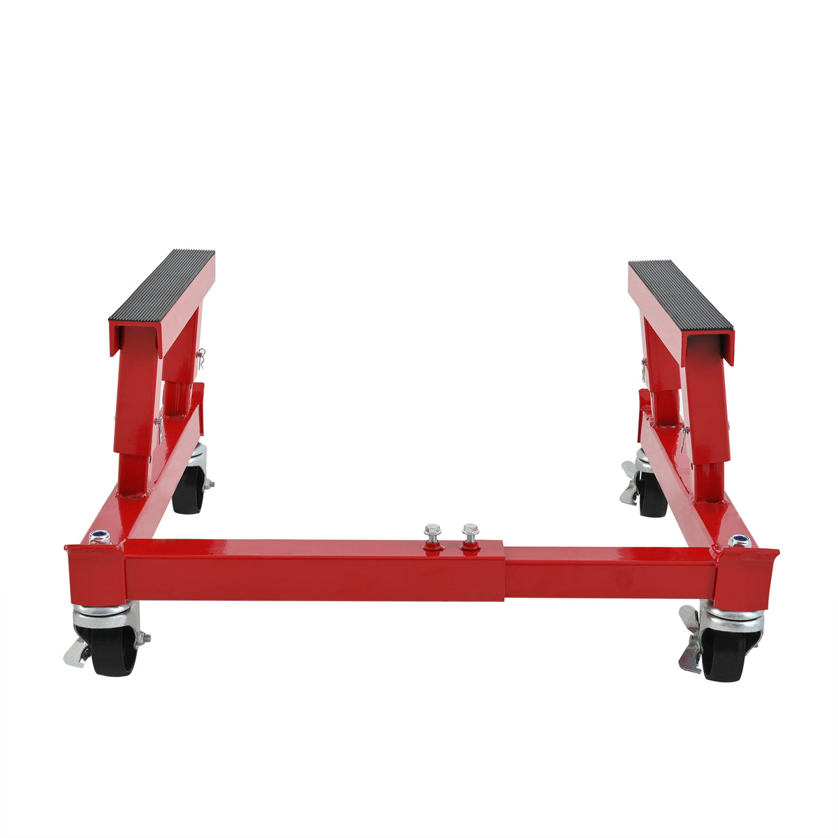 ATV Motorcycle Engine Cradle Dolly, Heavy Duty Iron Frame, Red