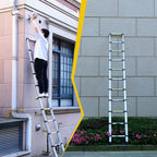 8.5FT Telescopic Ladder with Hooks and Triangular Support Frame