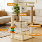 32.2" Modern Cat Tower for Indoor Cats
