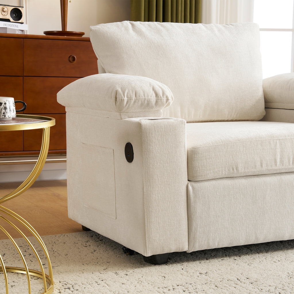 Ergonomic Oversized Chair with Ottoman