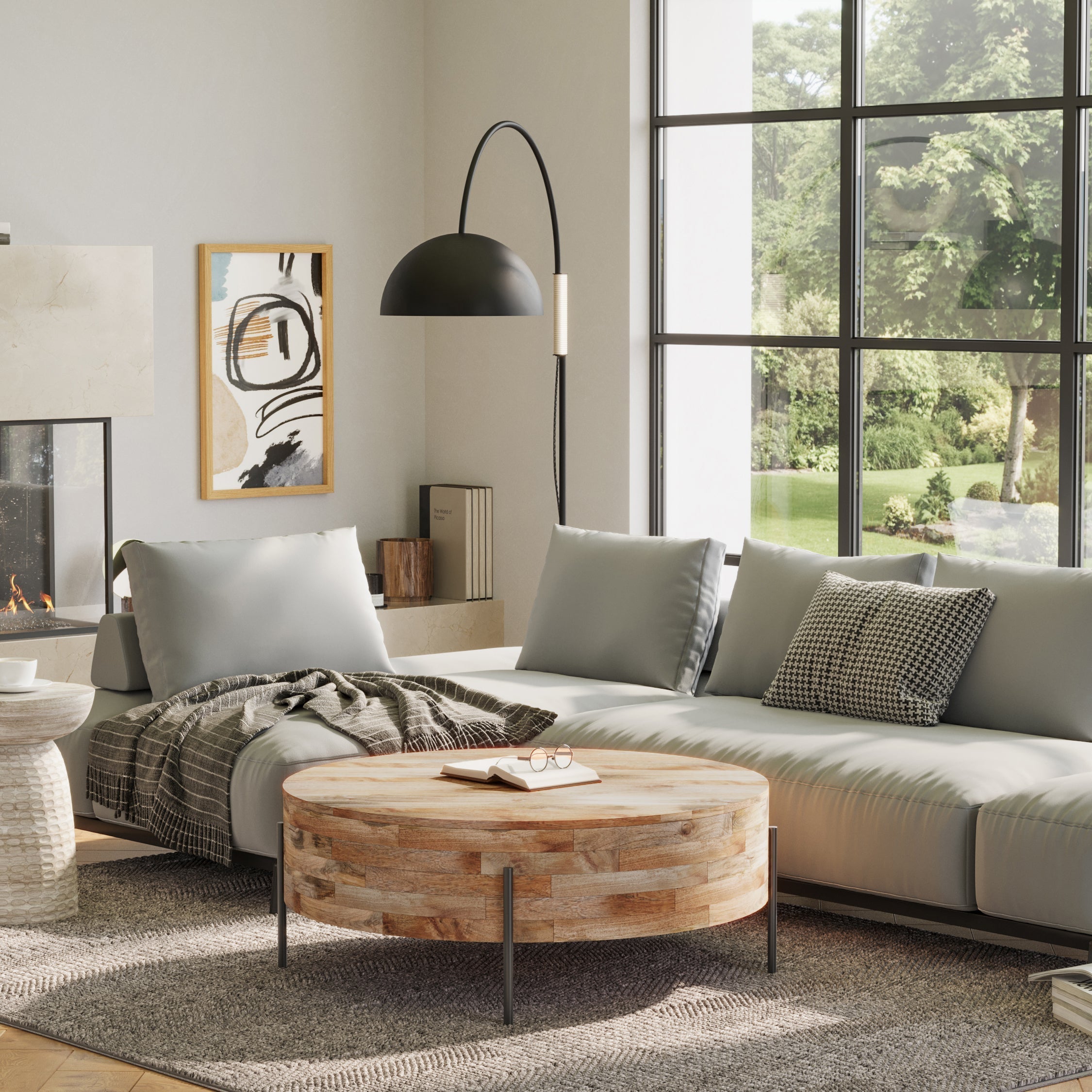 Rayburn Drum Coffee Table - Natural