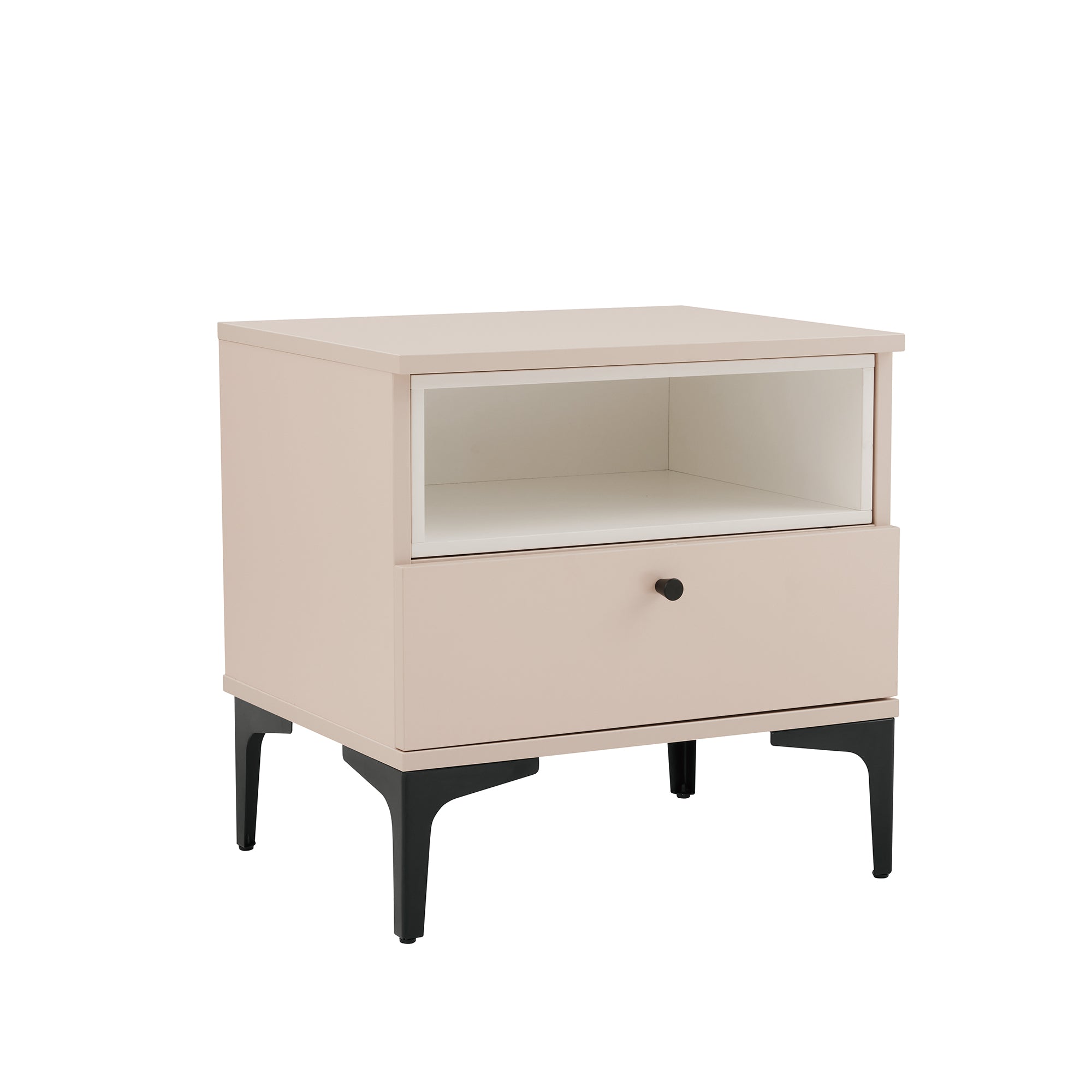 Amara 20" Nightstand in Pale Rose
