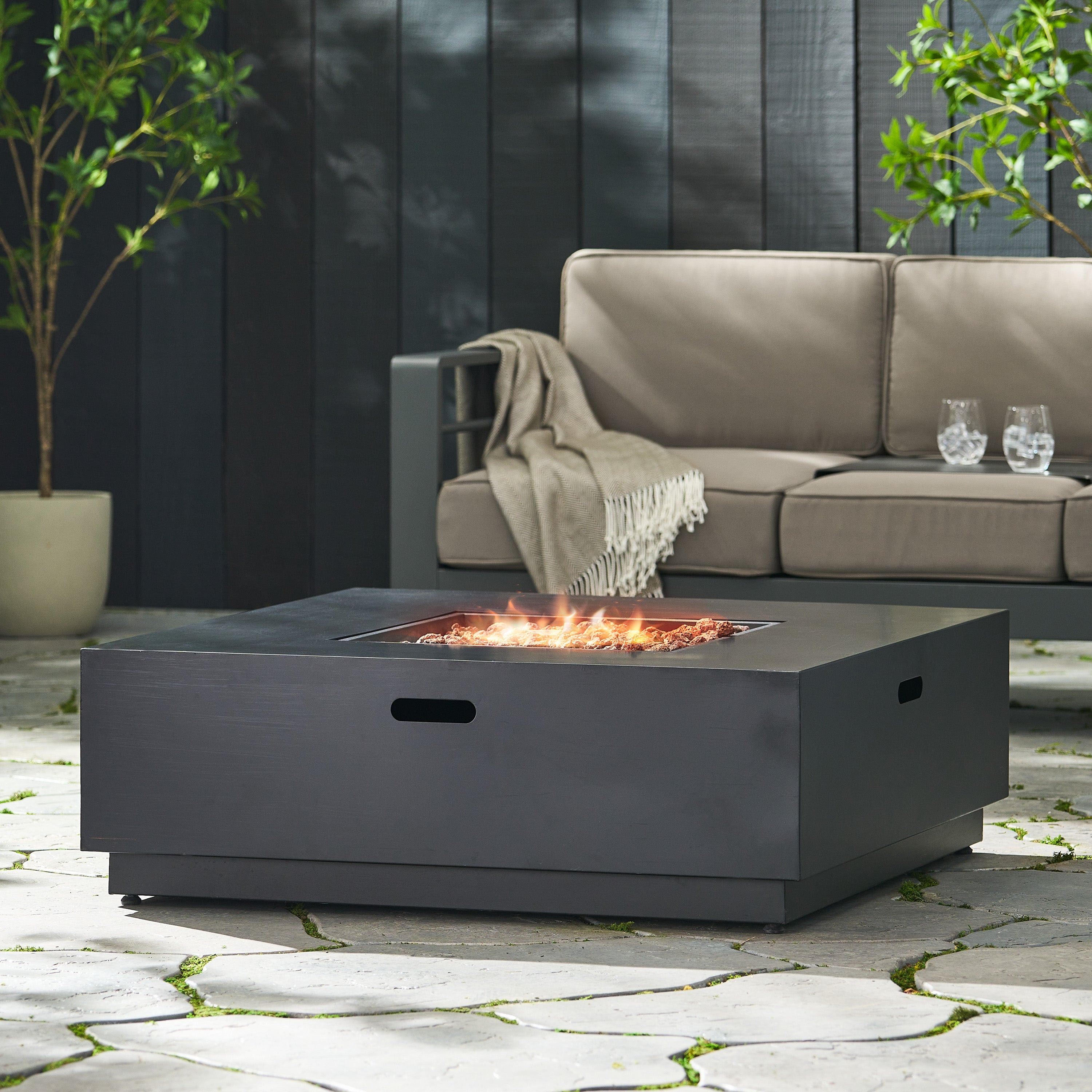 39" Square Iron Fire Pit - 50,000 BTU
