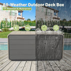 260 Gallon Plastic Deck Box Storage Solution