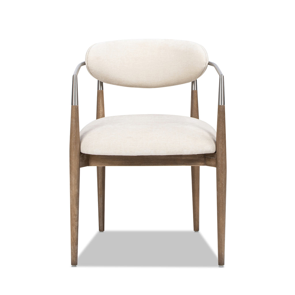 Artemis Mixed Material Upholstered Dining Arm Chair