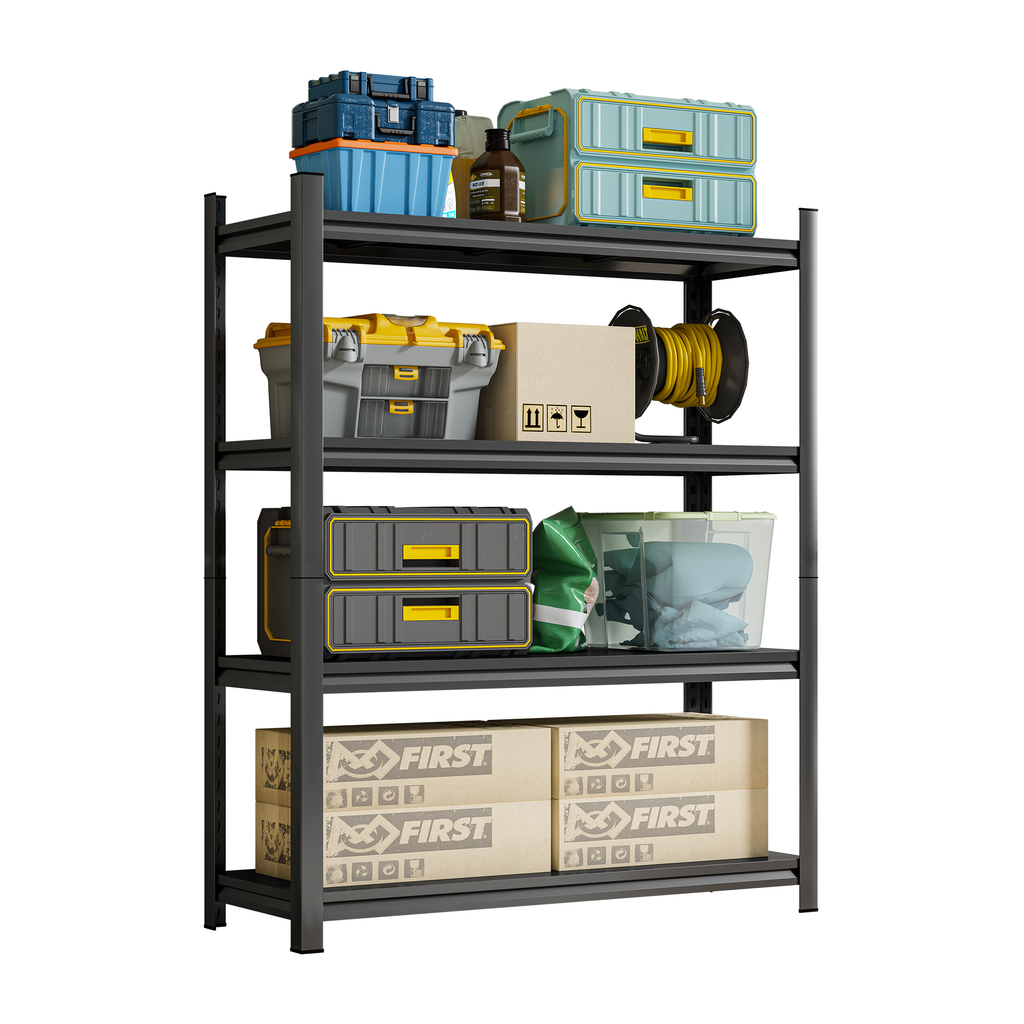 4-Tier Height-Adjustable Metal Storage Rack