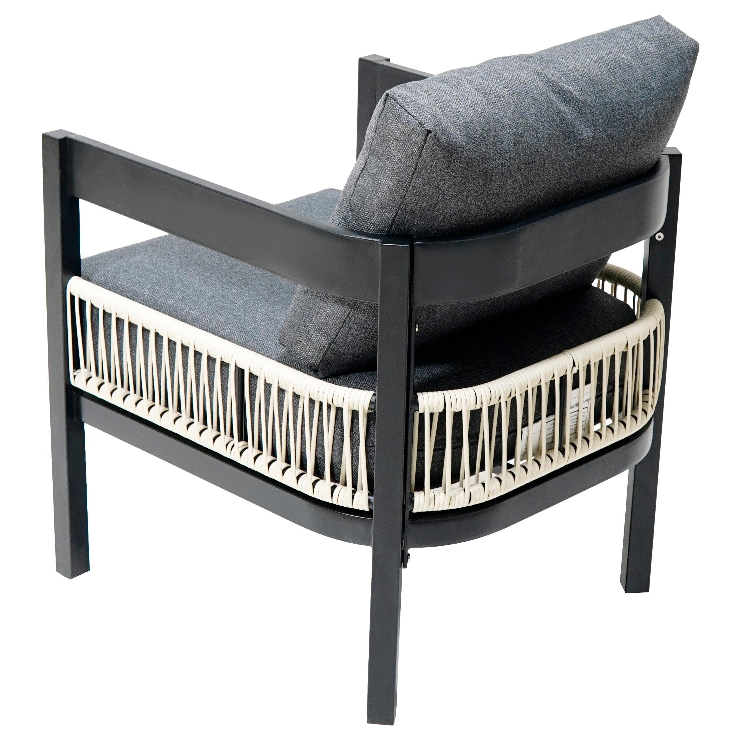 U_Style Multi-Person Outdoor Iron Sofa Set with Table