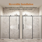 Frameless Stainless Steel Round Tube Single Sliding Shower Door