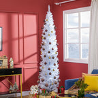 HOMCOM 8' Artificial Pencil Christmas Tree