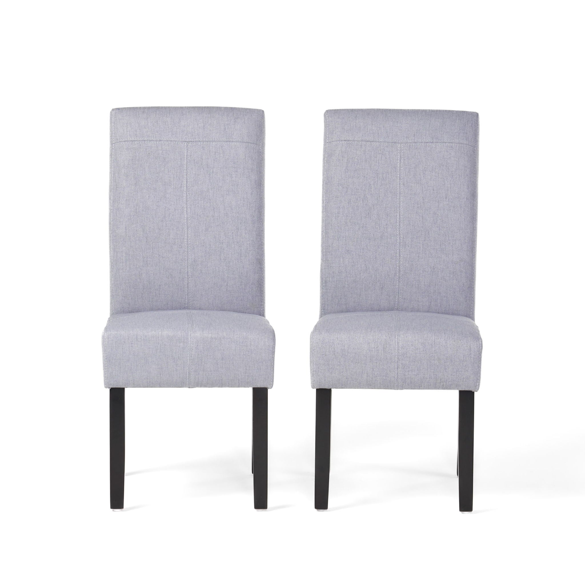 Amaranthine Upholstered Dining Chair With High Back And Wood Legs (Set of 2) - Light Gray