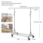 Heavy Duty Clothing Rack with Wheels