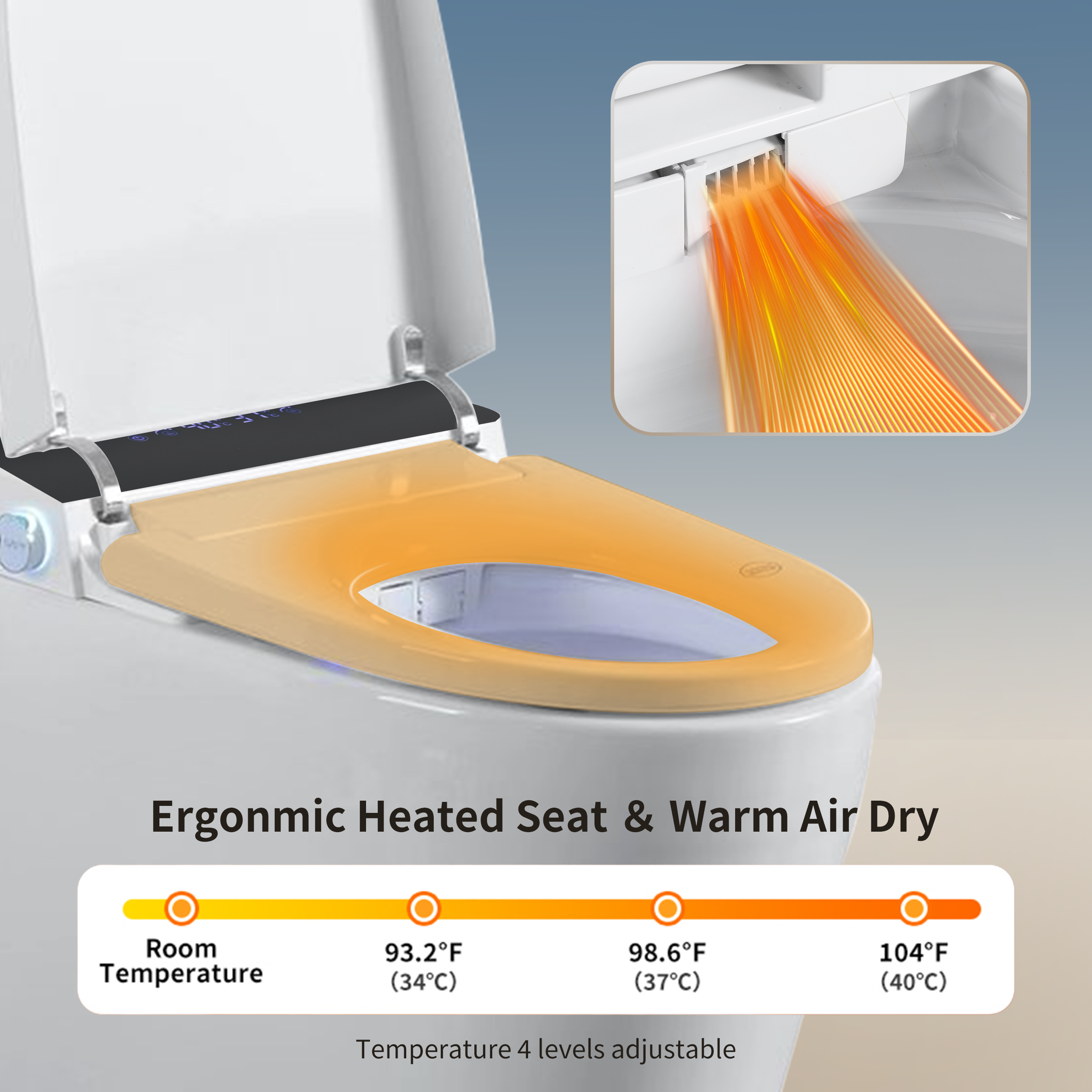 Tankless Smart Toilet With Bidet Built In