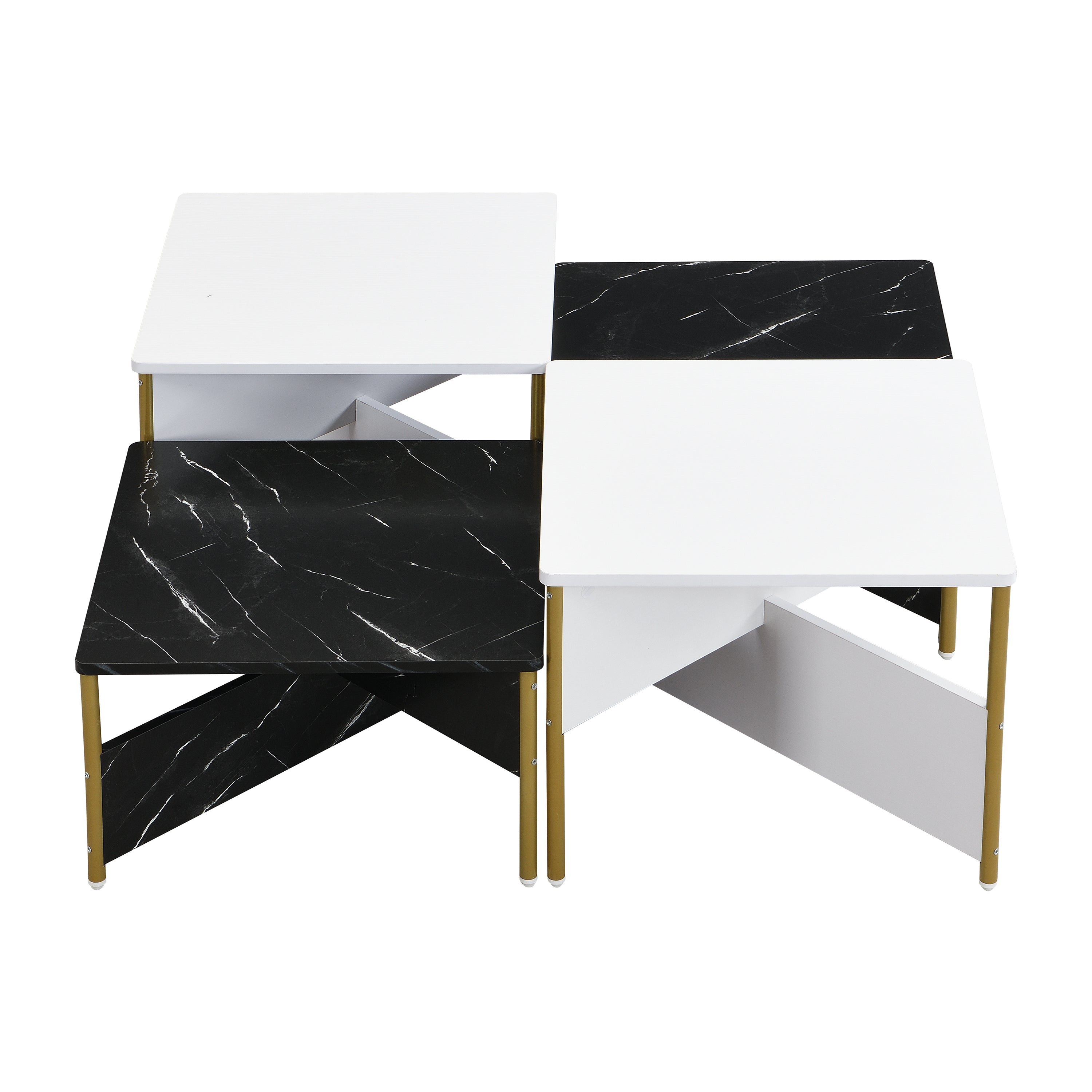 Modern Nesting Coffee Tables Set of 4 - Mid Century Modern Design