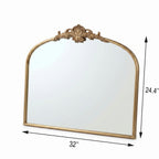 32"x24.4" Baroque Vintage Arched Wall Mirror