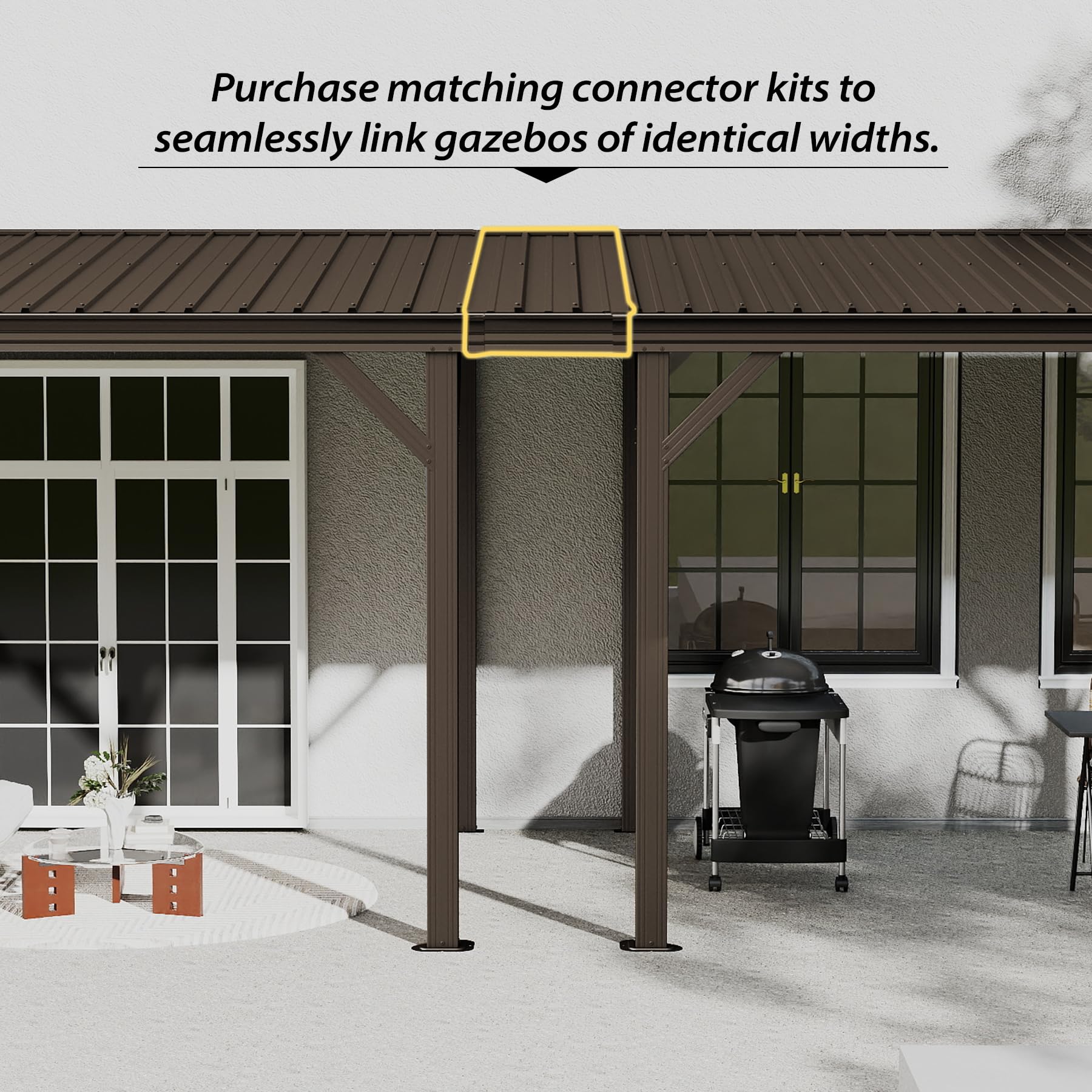 Gazebo Connector Kit for 8ft Width Wall Mounted Gazebos