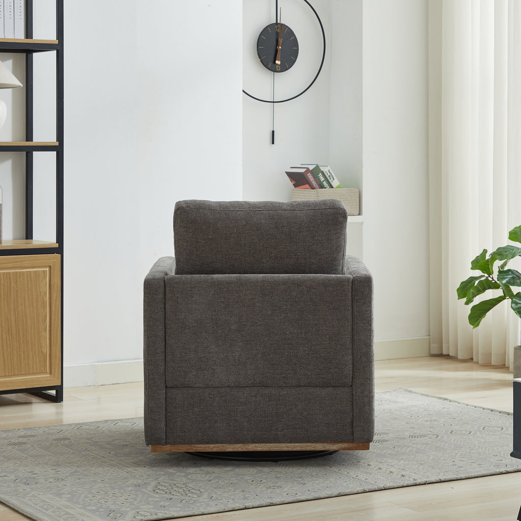 30.7"W Square Upholstered Swivel Accent Chair