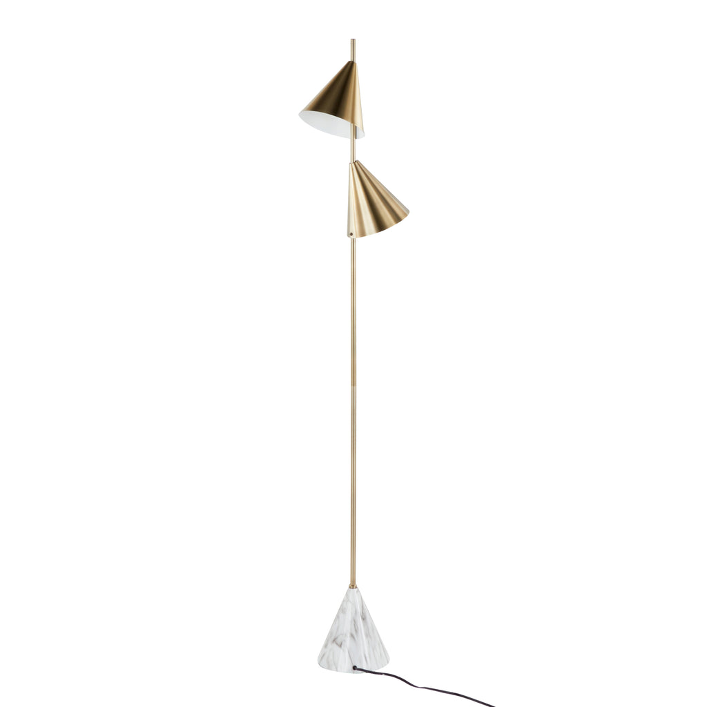 65" Metal Floor Lamp in Brushed
