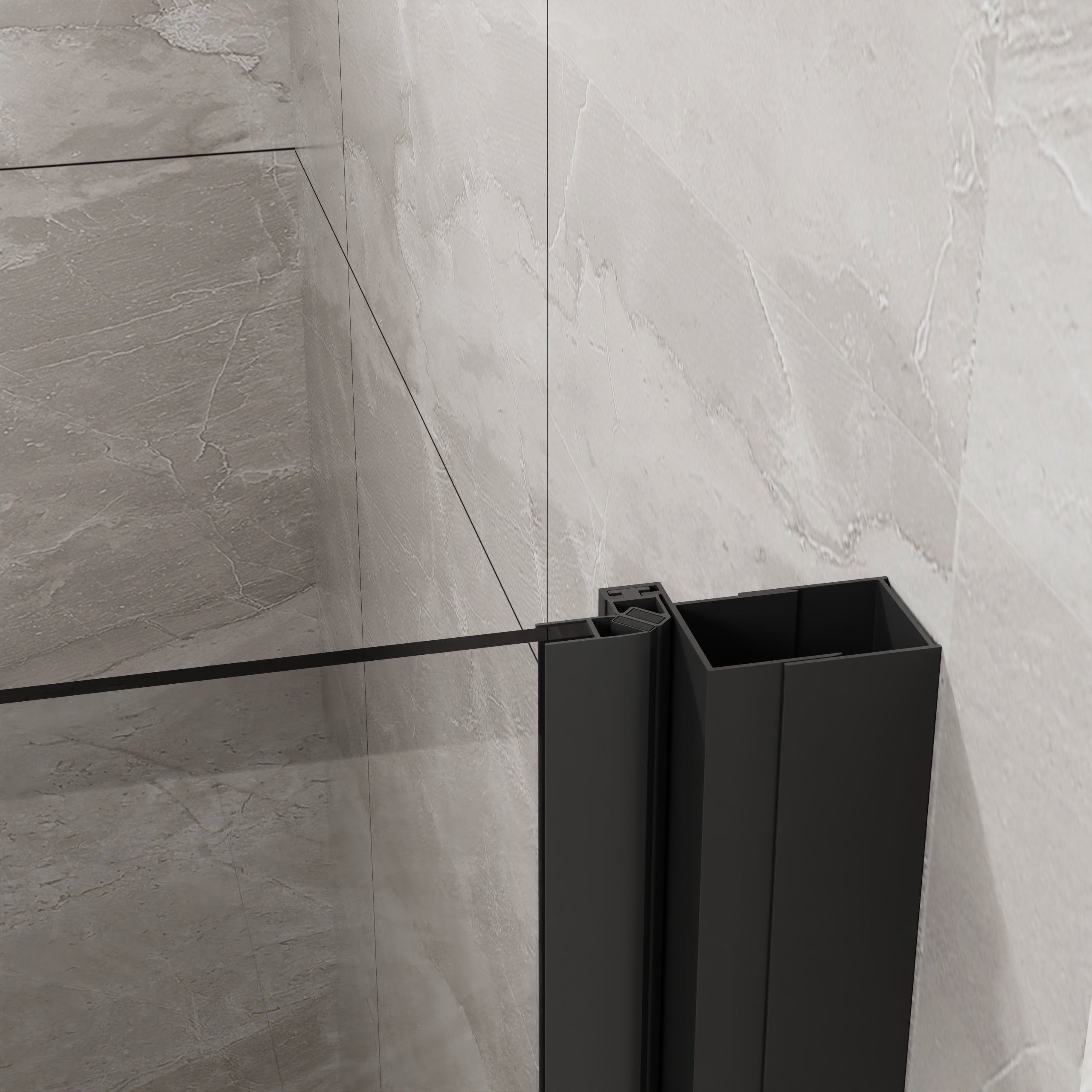 Goodyo 34"x72" Pivot Shower Door in Tempered Glass