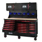 Wall-Mounted Double-Door Cabinet with Tool Rack