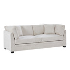 83.50" Modern Flared Arms Sofa (Beige)