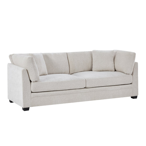 83.50" Modern Flared Arms Sofa (Beige)