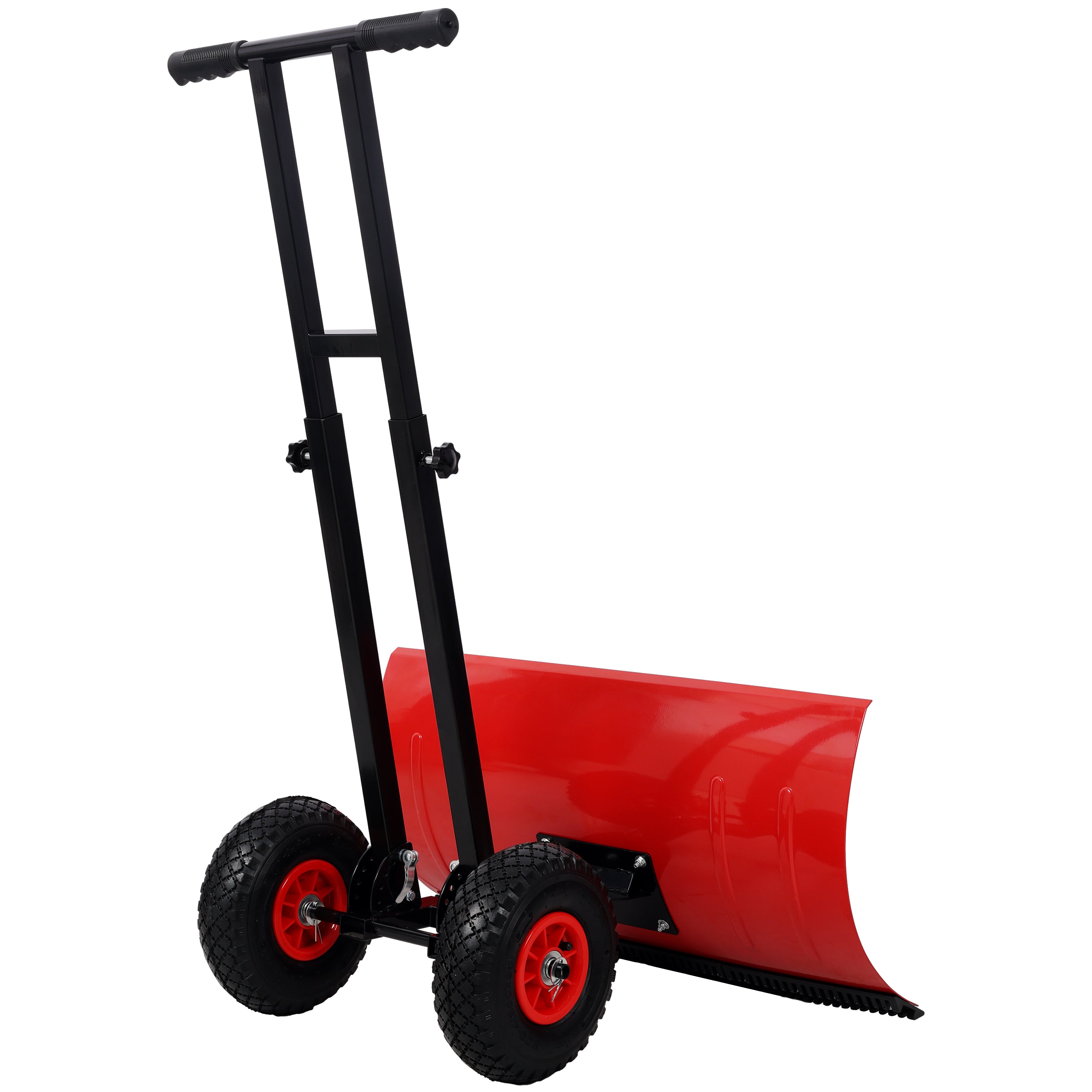 Dual Bar Snow Shovel with Wheels
