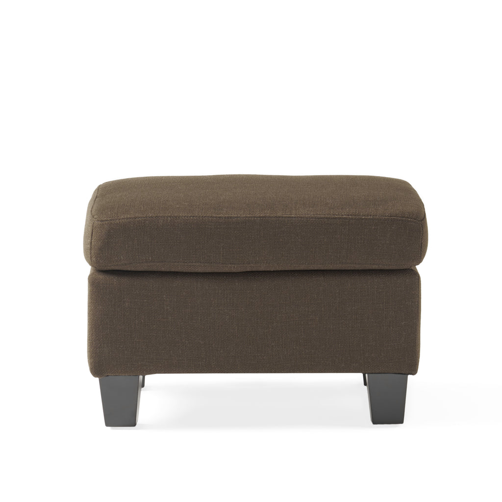 Upholstered Ottoman, Chocolate