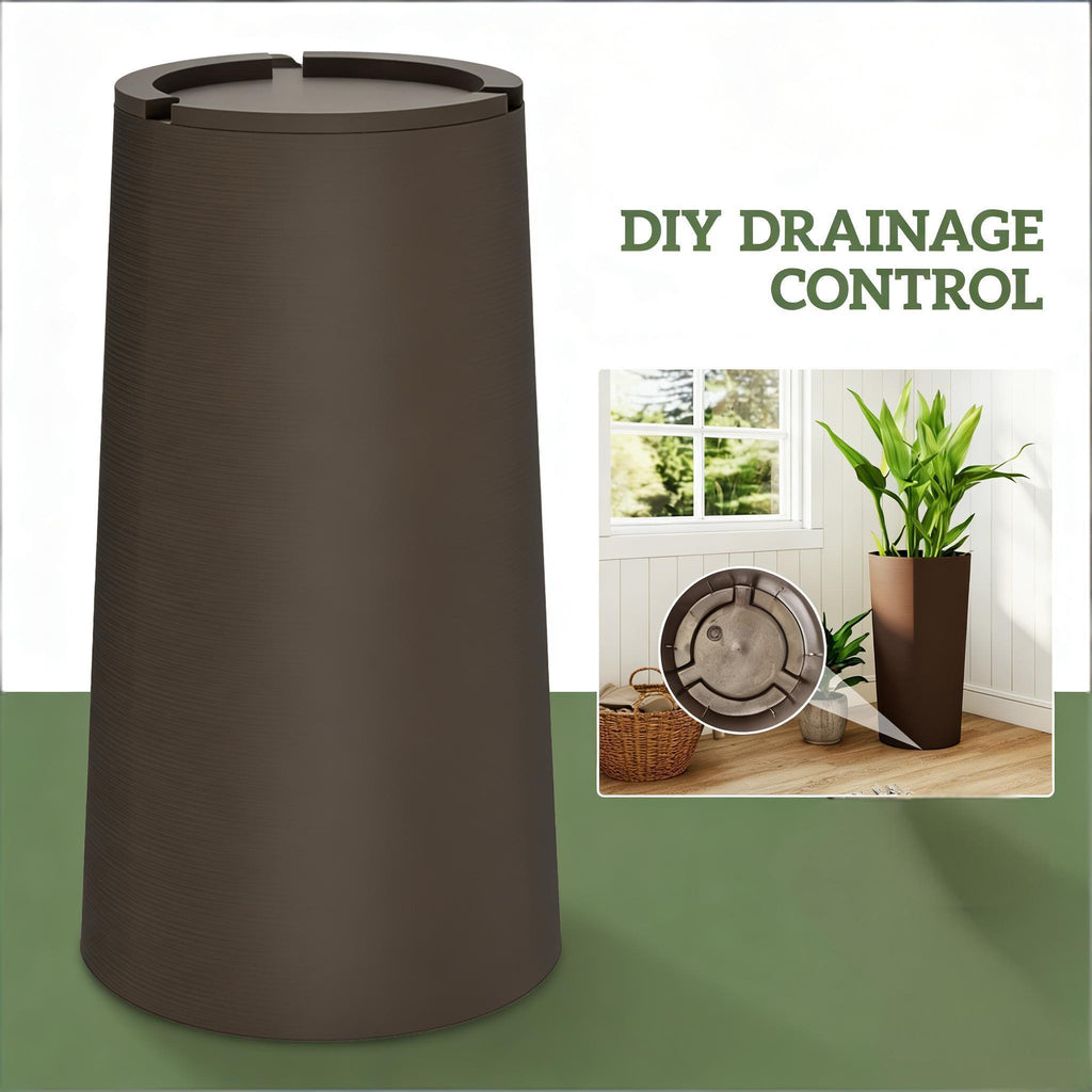 Tall Planter Set of 2 - Stackable Garden Pots