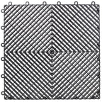 25pcs Plastic Garage Floor Mats - 15.6"x15.6"