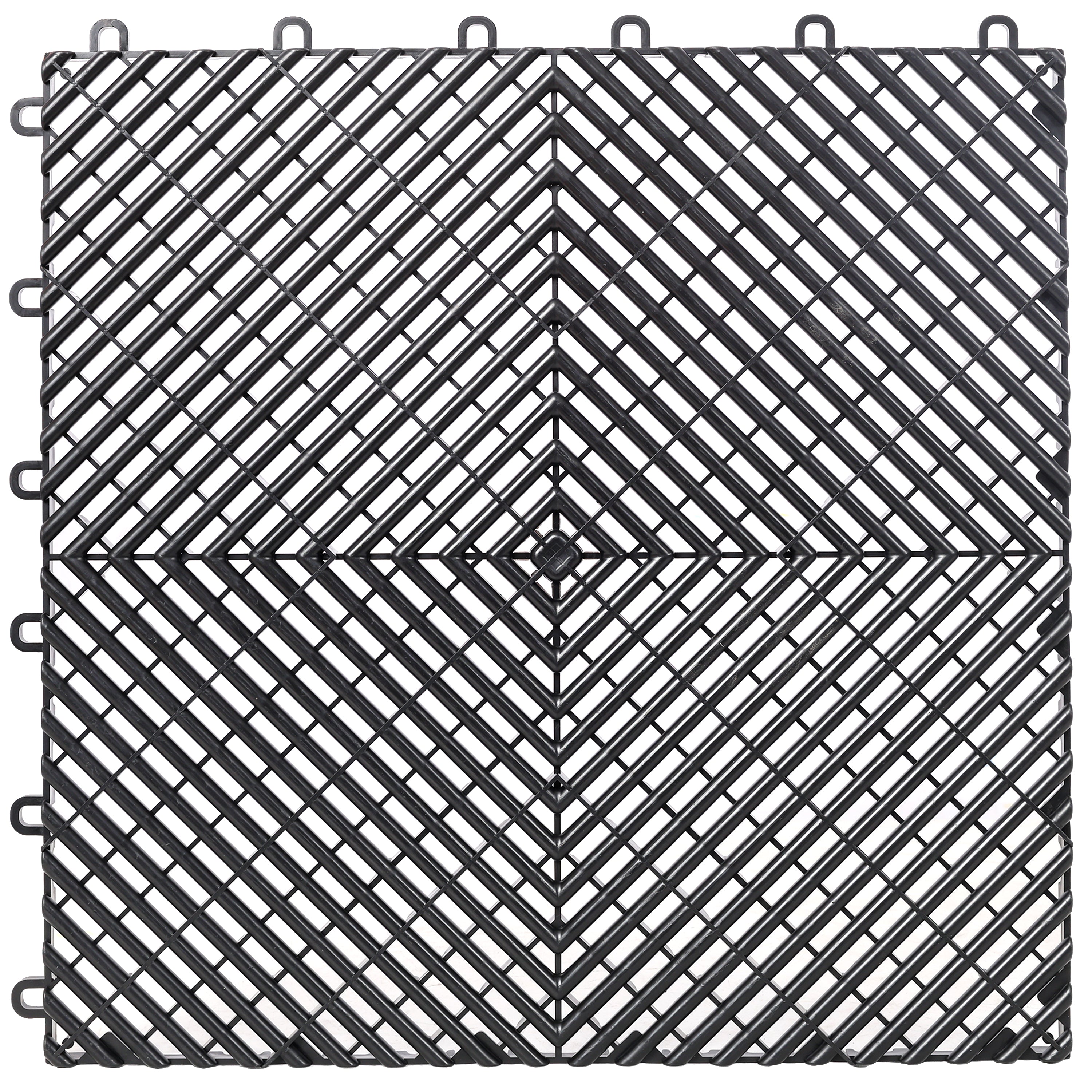 25pcs Plastic Garage Floor Mats - 15.6"x15.6"
