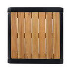 Outdoor Side Table with Teak Wood Top