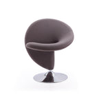Curl Wool Blend Swivel Lounge Chair