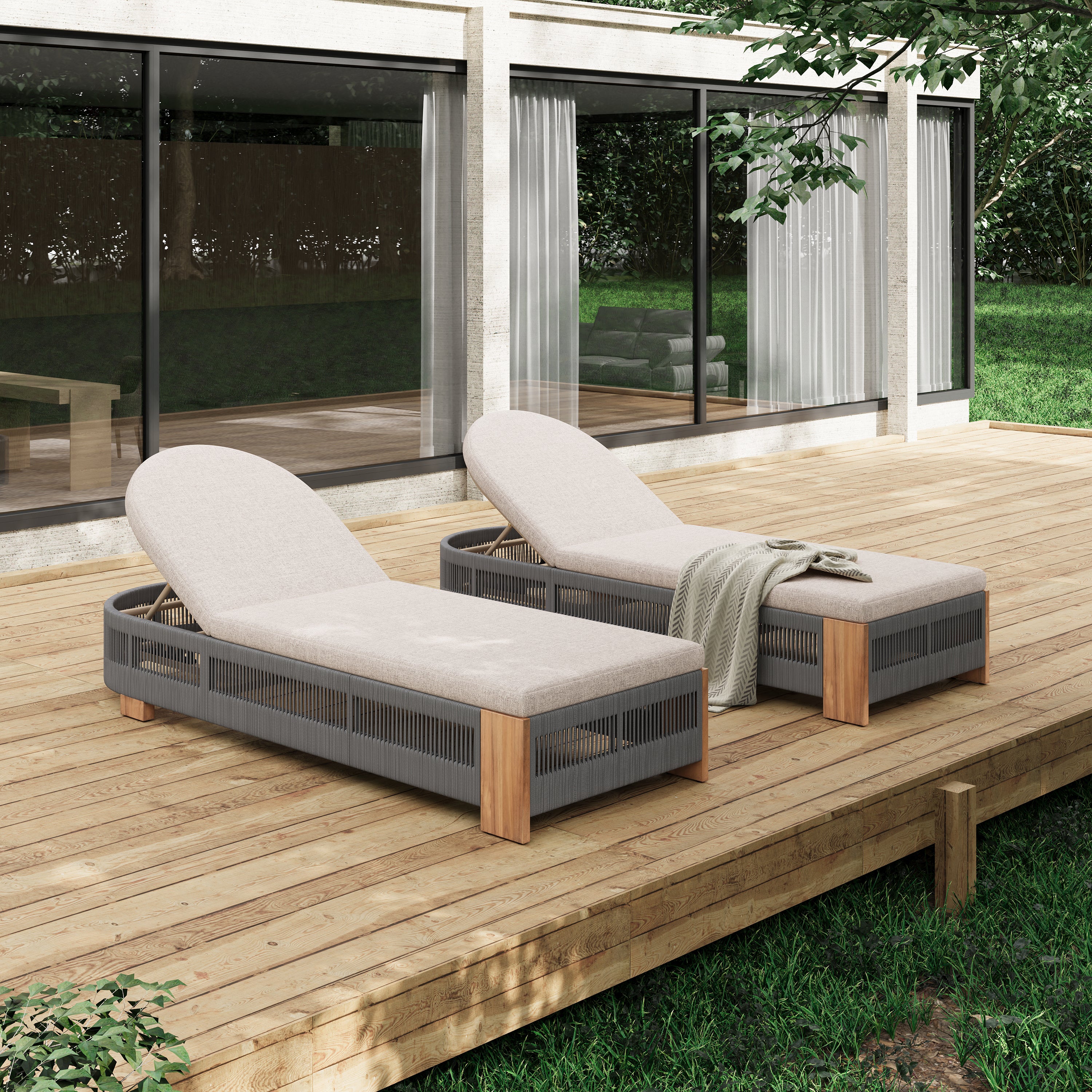 Outdoor Chaise Lounge Chair