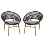 Cyril Outdoor Wicker Papasan Style Dining Chair