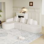 111.8-Inch L-Shaped Curved Modular Sofa