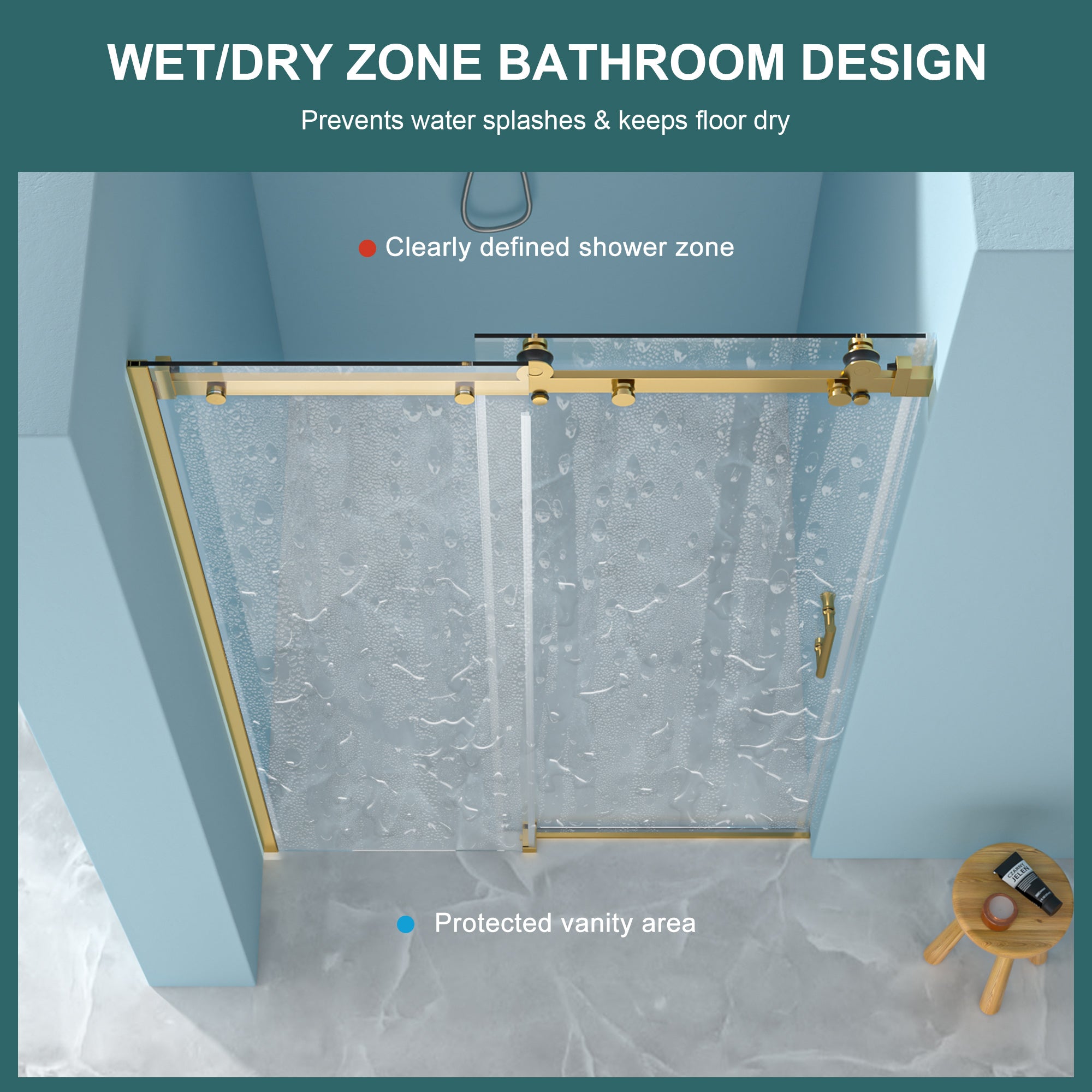 48"W x 76"H Single-Slide Shower Door
