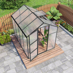 Gain Height Windproof Aluminum Greenhouse 6x8 FT