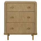Sand Wash 3-Drawer Nightstand with USB Ports