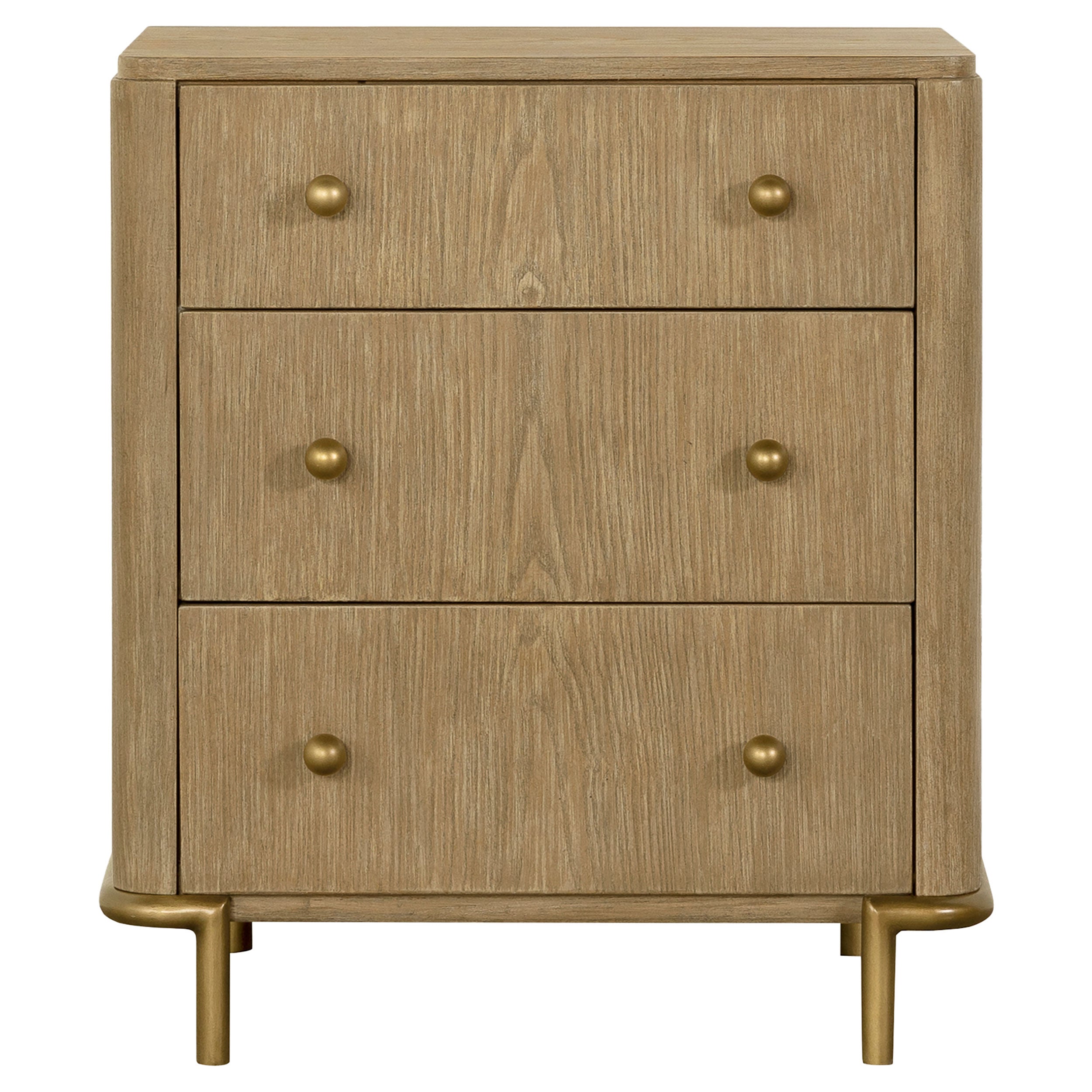 Sand Wash 3-Drawer Nightstand with USB Ports
