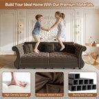 97.6" Oversized Chesterfield Pull Out Sofa Bed