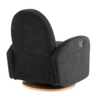 360 Swivel and Glider Recliner Chair - Black