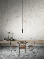 12x24 White Marble Wall Décor