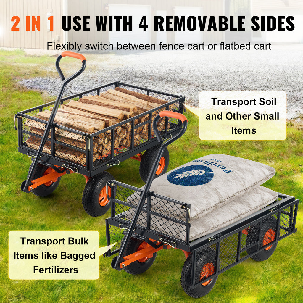 Metal Garden Dump Cart