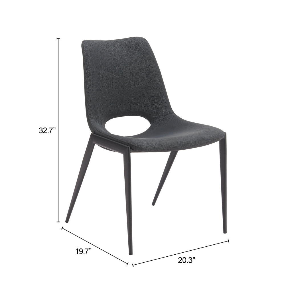 Desi Armless Dining Chair (Set of 2)