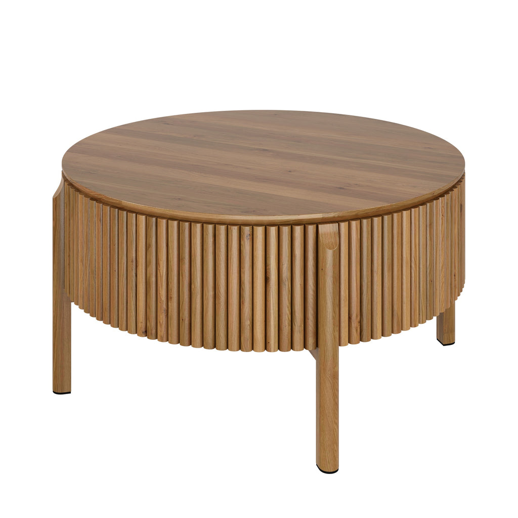 Round Lift Top Coffee Table with Hidden Storage