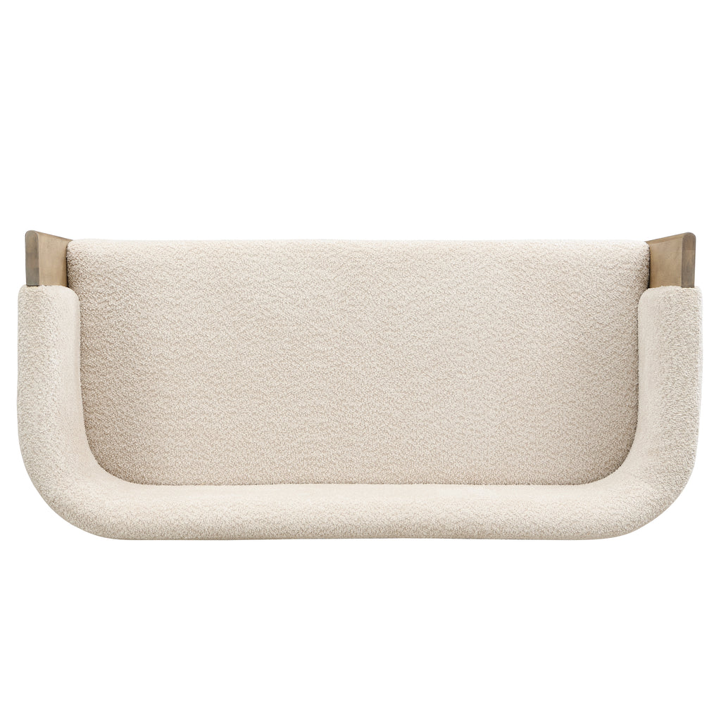 48.5" Upholstered Solid Loveseat (Natural Ash+Almond)
