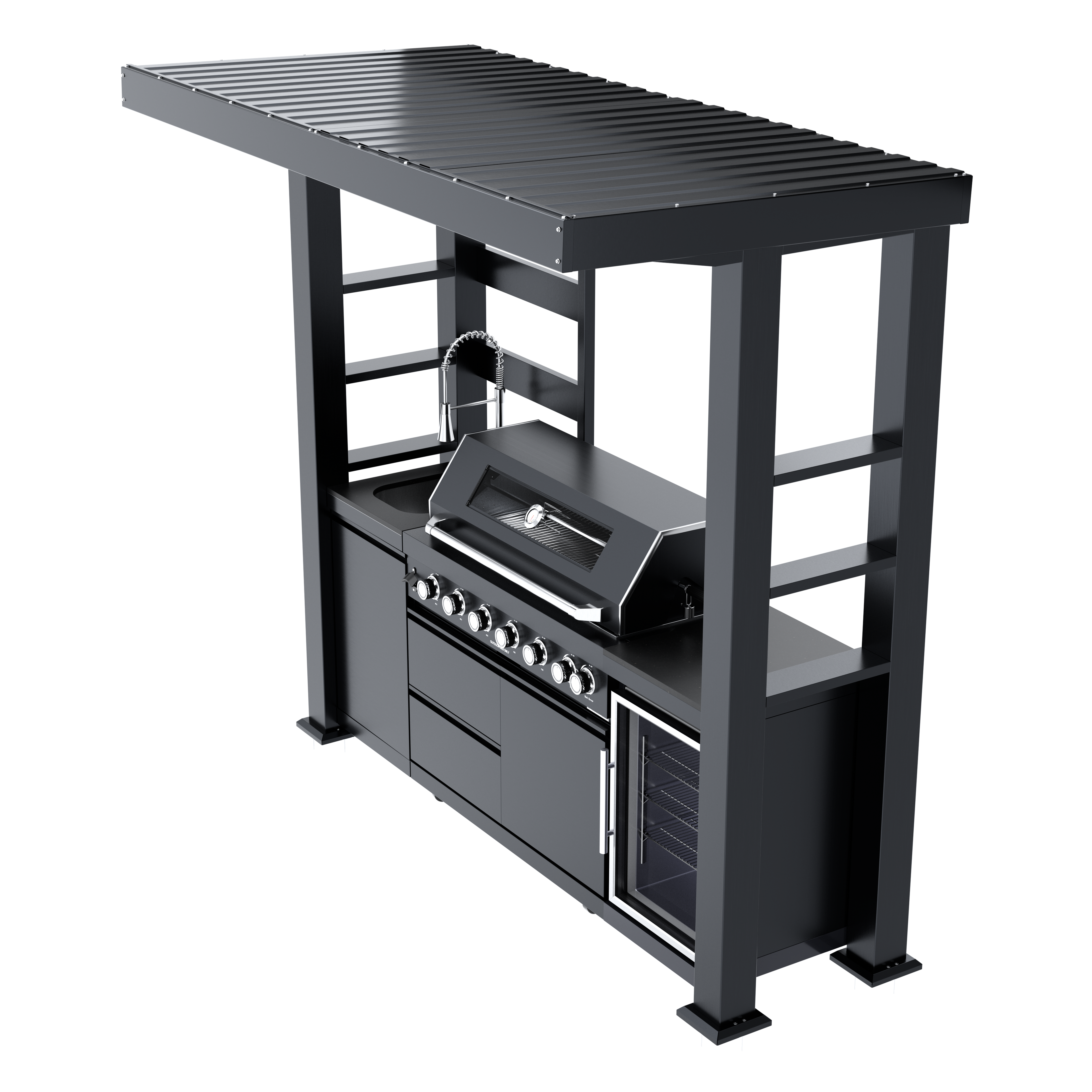 94-Inch Deluxe Stainless Steel Gas Outdoor Kitchen Barbecue Grill